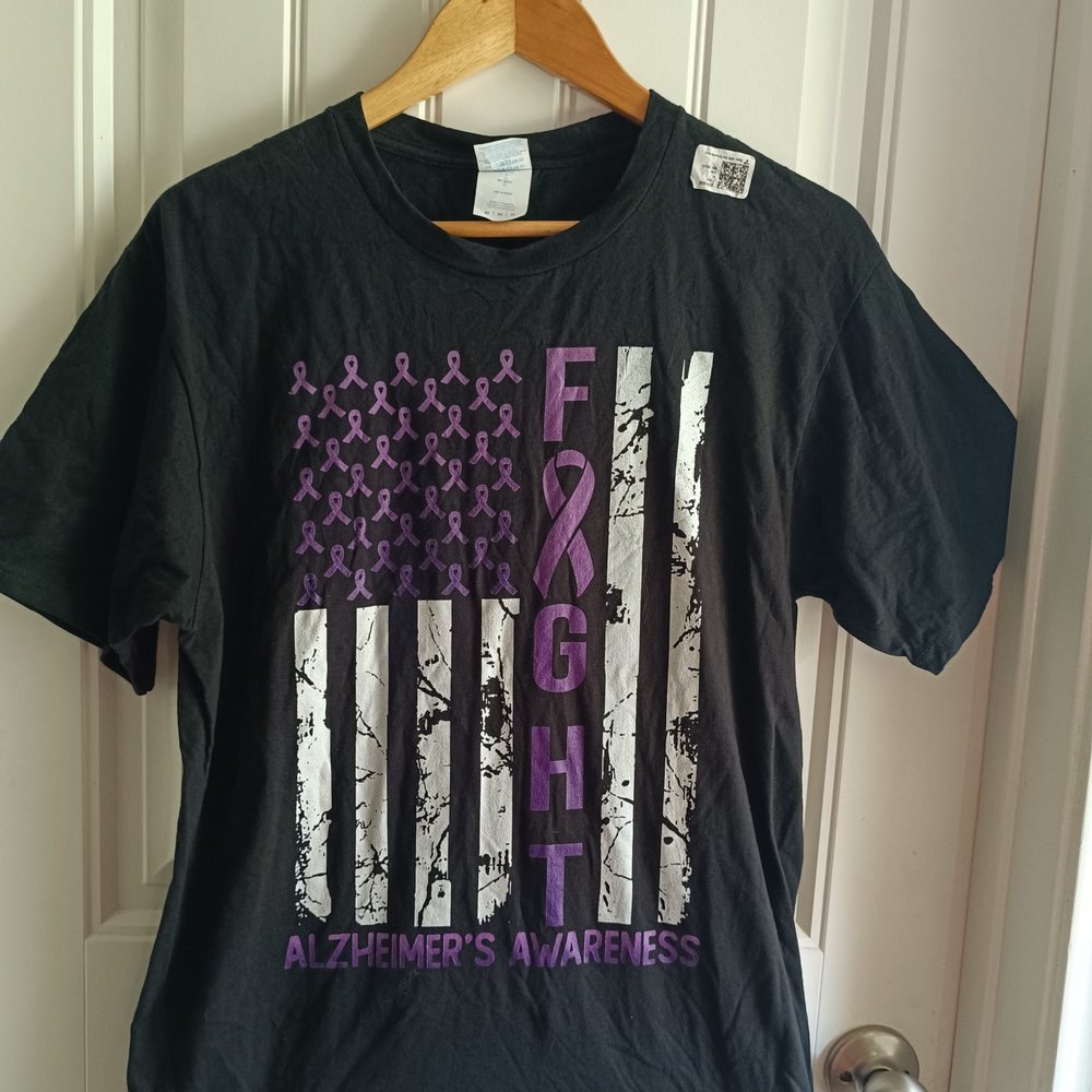 Port & Company  Back T-Shirt Alzheimer's Awareness June Ring Spun Adult Medium